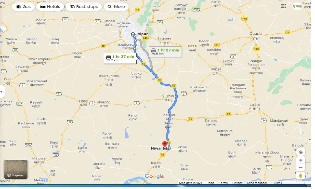 jaipur-to-niwai-one-way