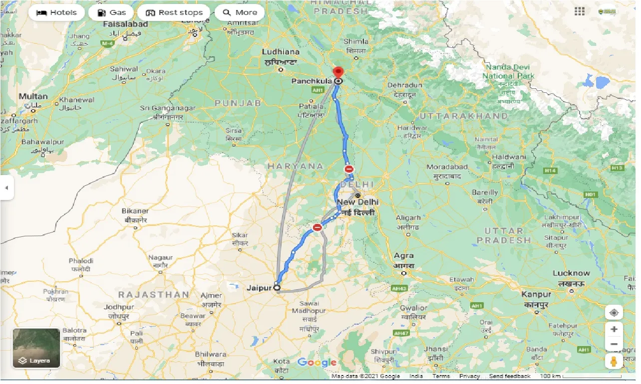 jaipur-to-panchkula-round-trip