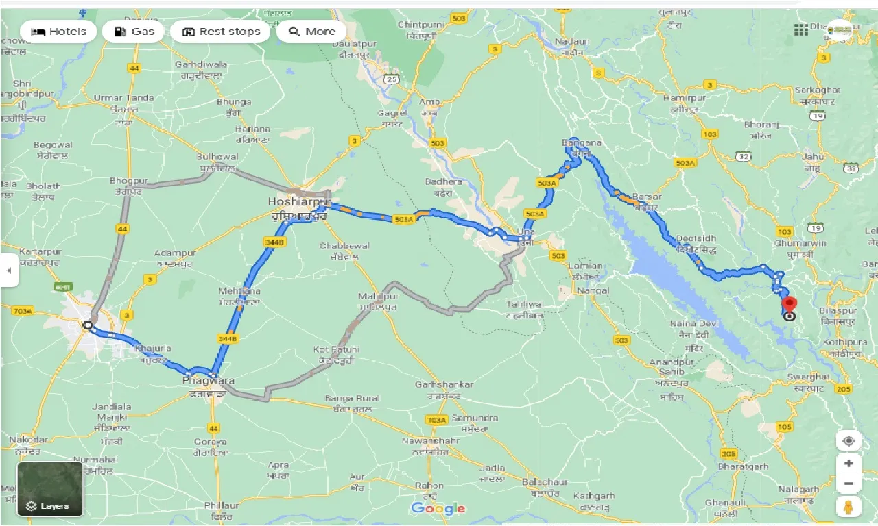 jalandhar-to-bilaspur-HP-round-trip