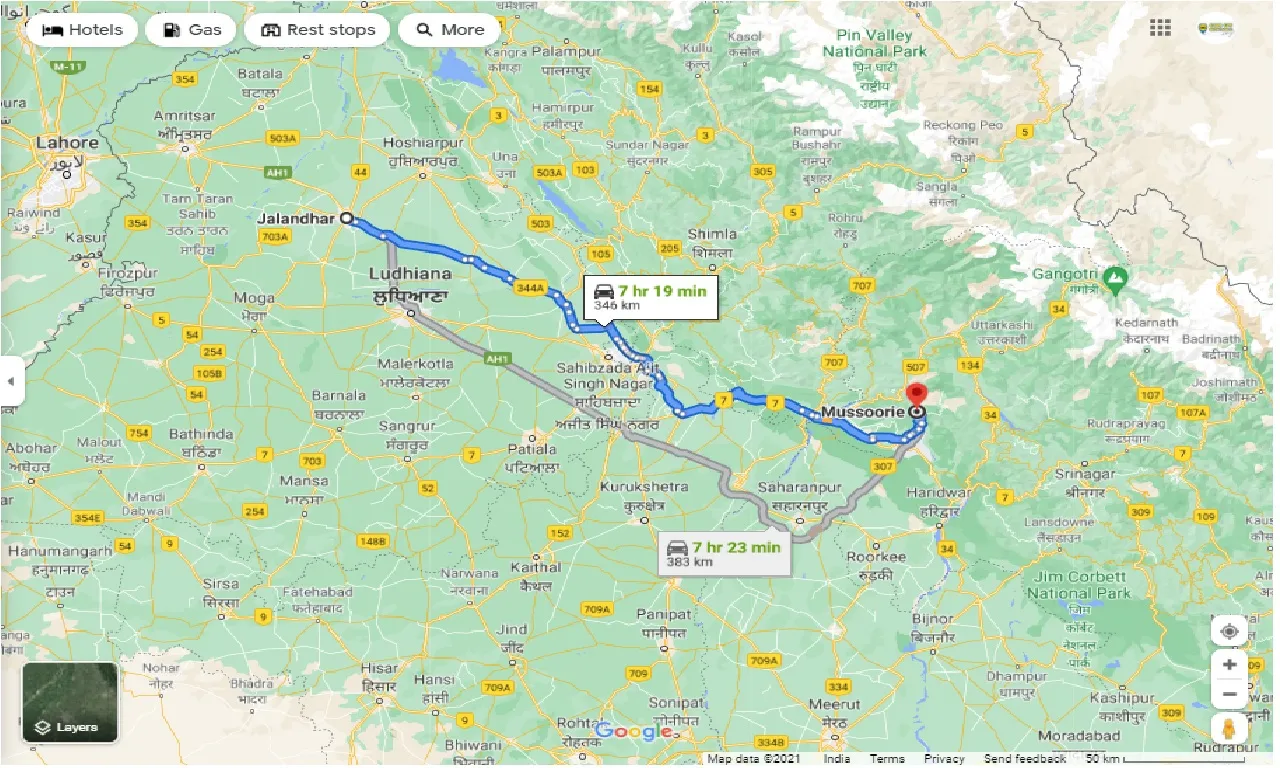 jalandhar-to-mussoorie-one-way