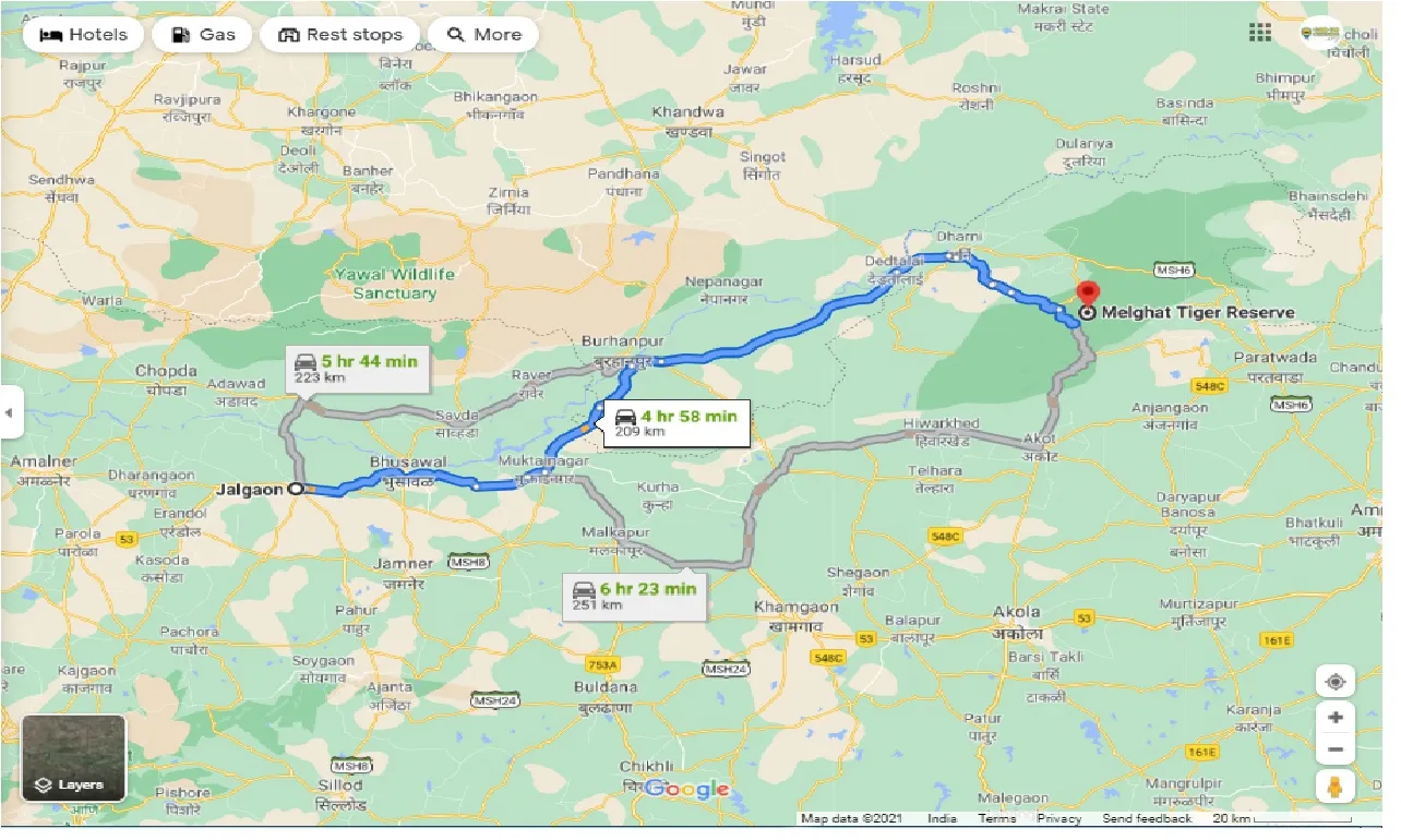 jalgaon-to-melghat-tiger-reserve-one-way