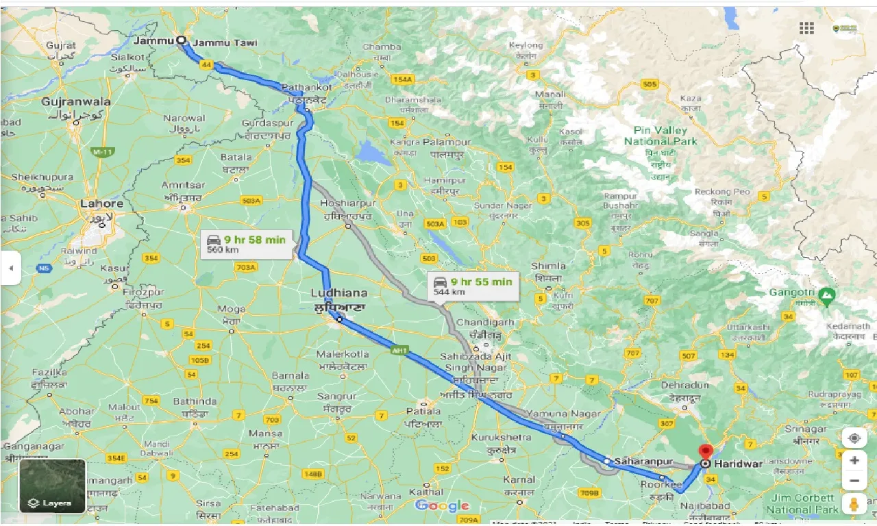 jammu-to-haridwar-one-way