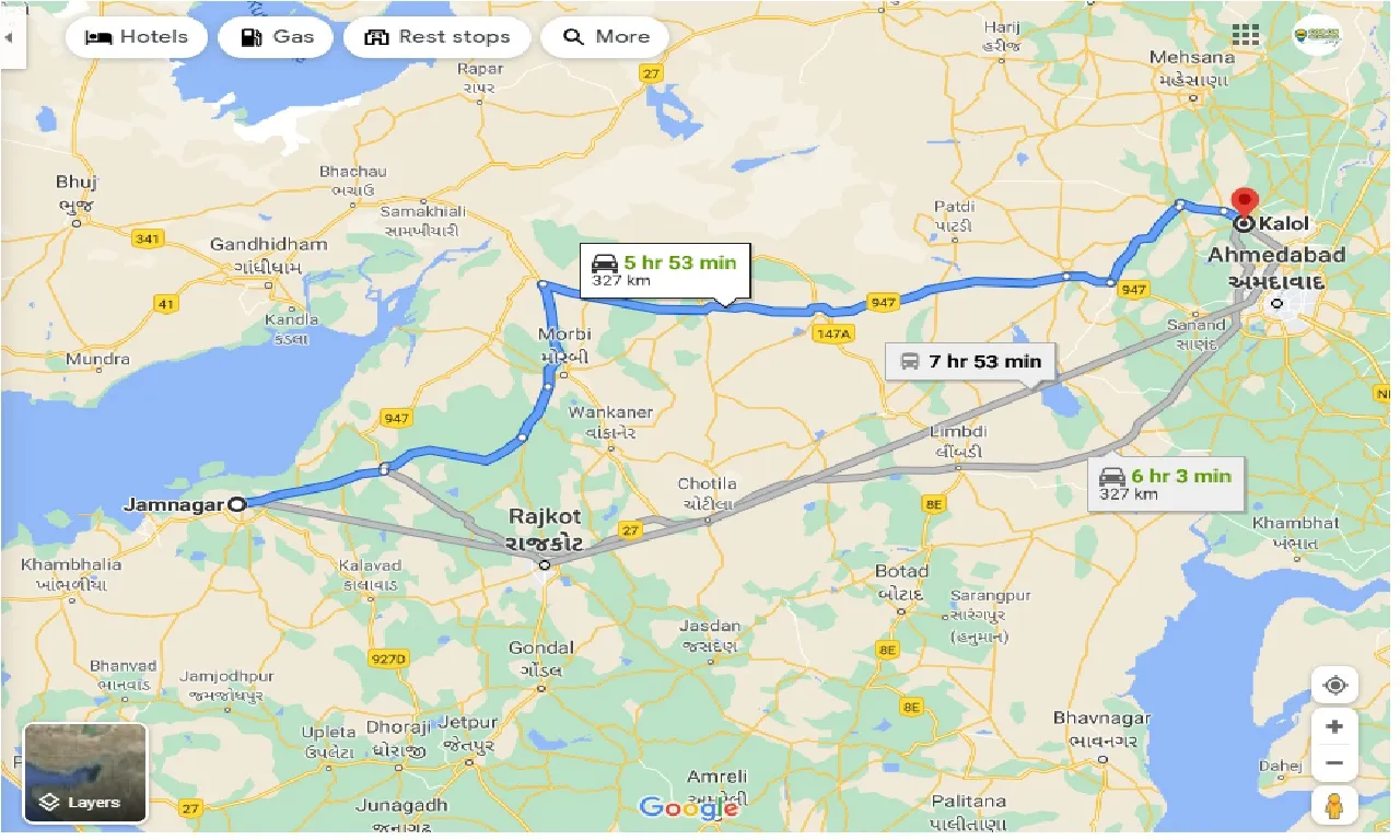 jamnagar-to-kalol-one-way