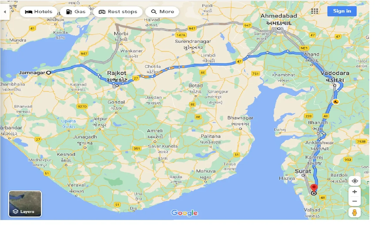 jamnagar-to-navsari-taxi