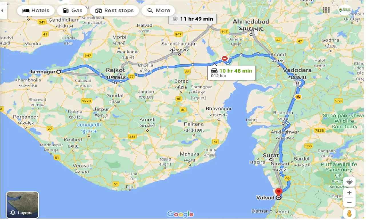 jamnagar-to-valsad-taxi