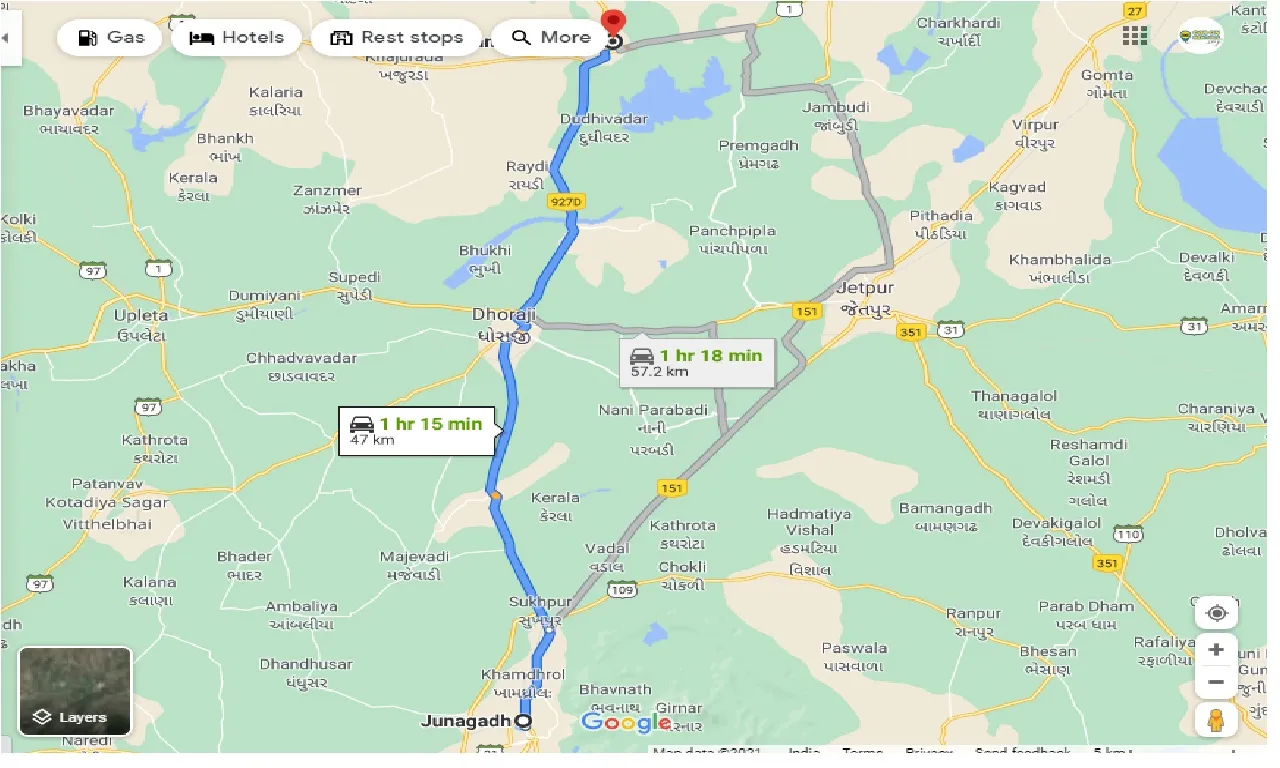 junagadh-to-jamkandorana-one-way