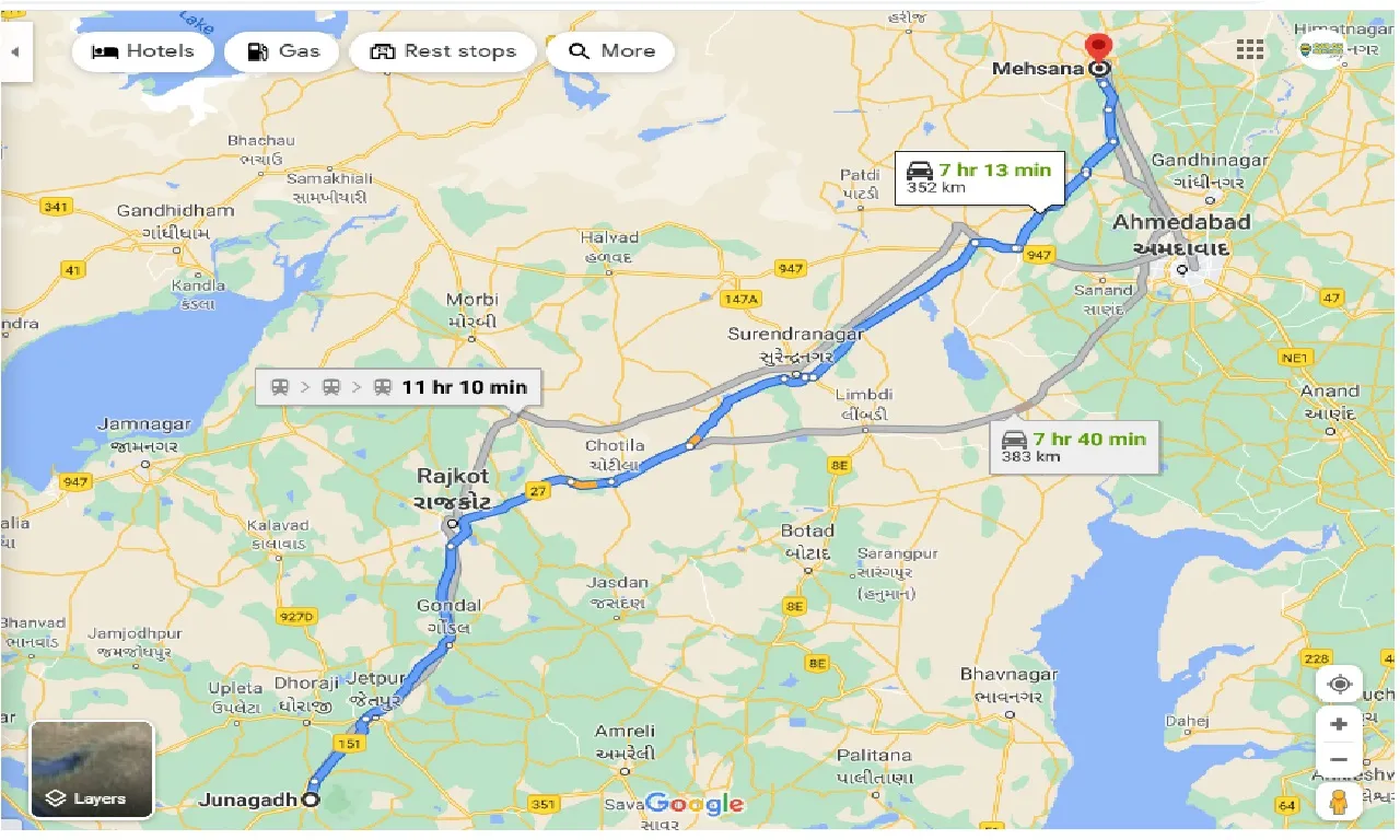 junagadh-to-mehsana-taxi