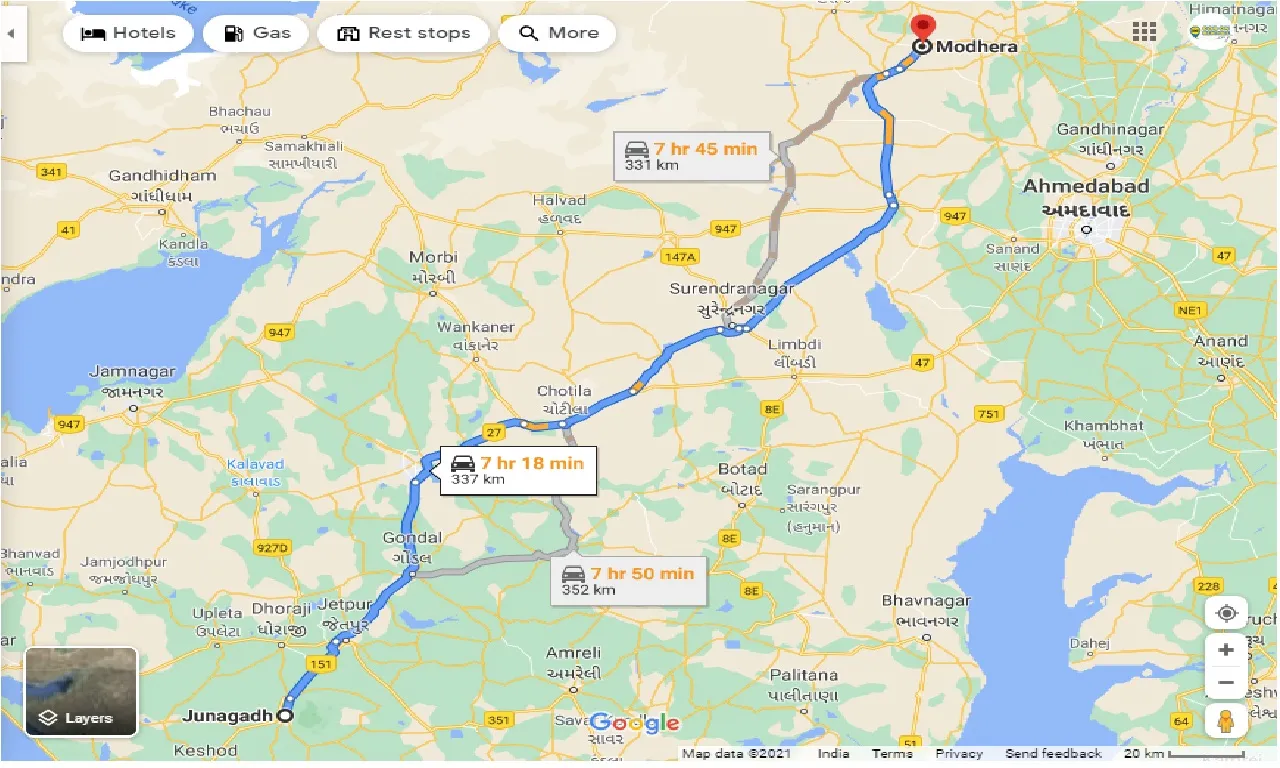 junagadh-to-modhera-taxi