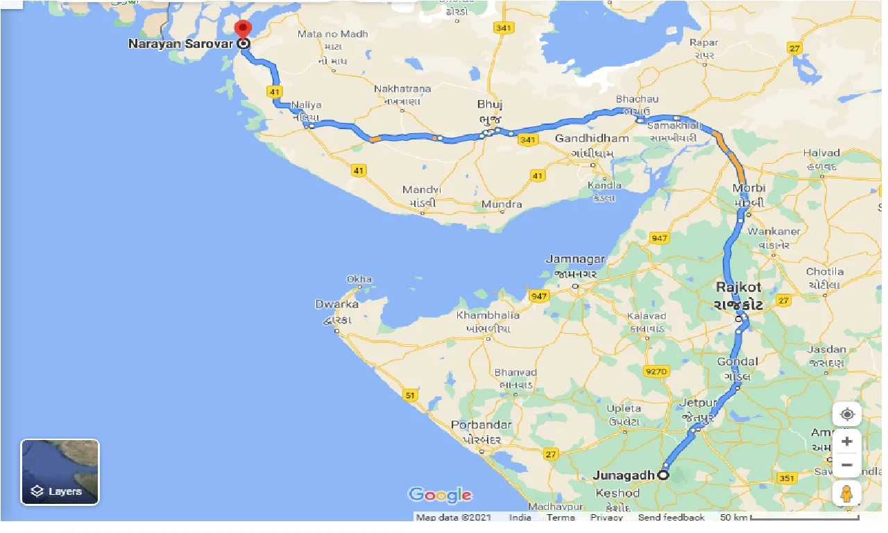 junagadh-to-narayan-sarovar-one-way