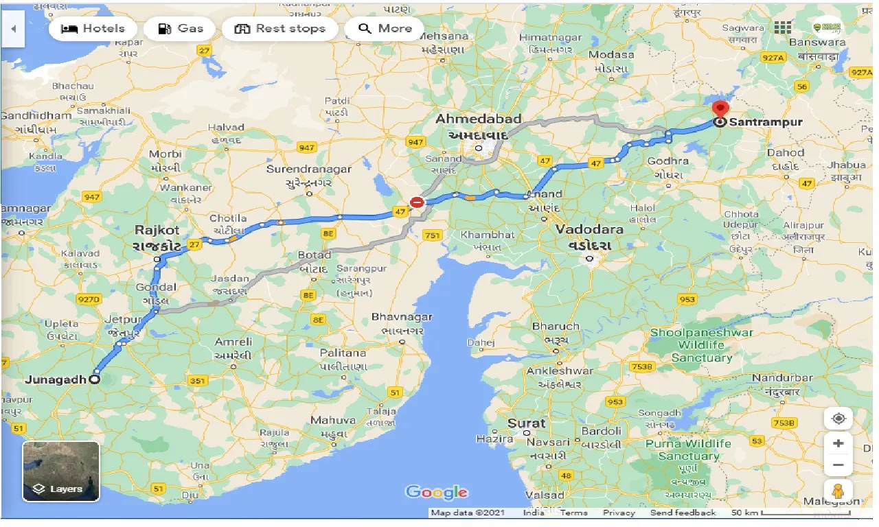 junagadh-to-santrampur-taxi