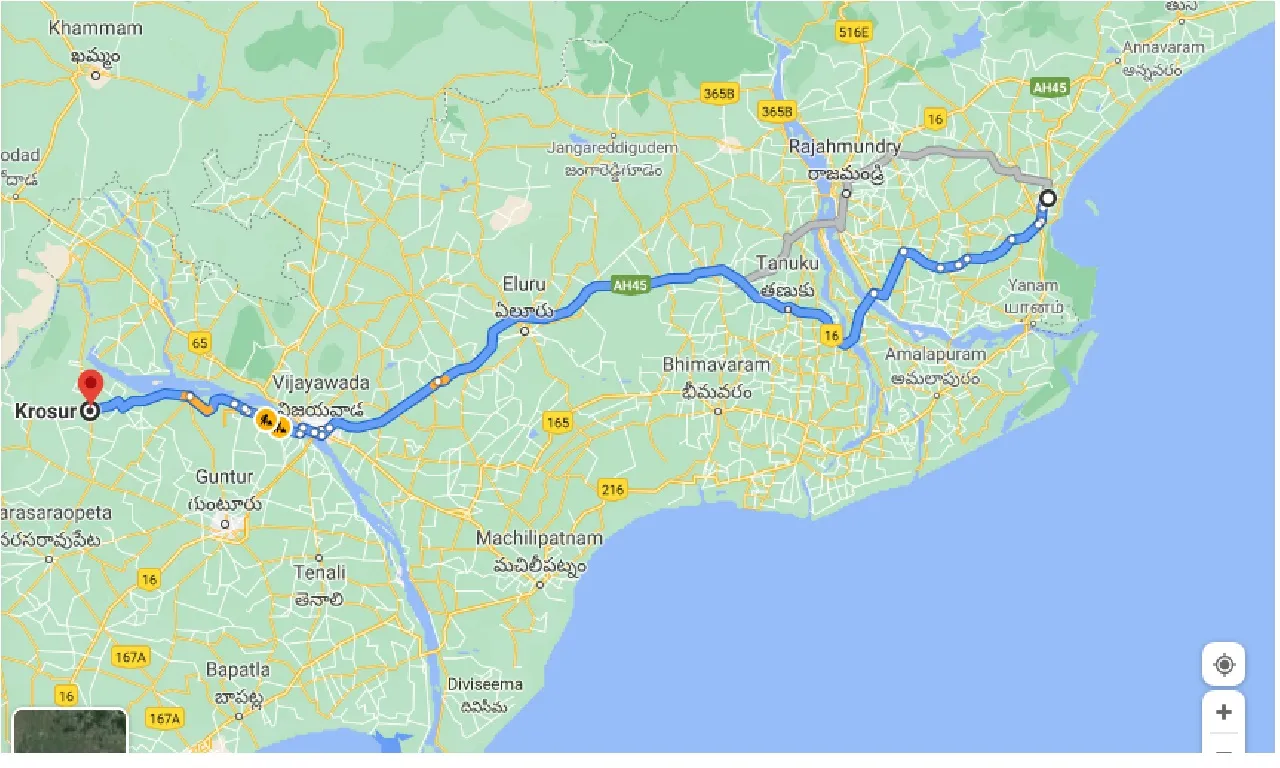 kakinada-to-krosur-one-way