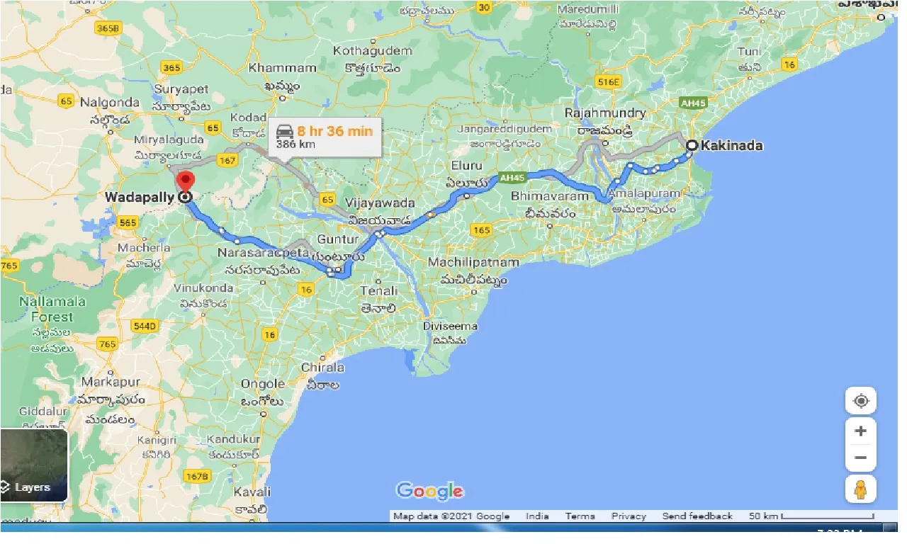 kakinada-to-wadapally-one-way