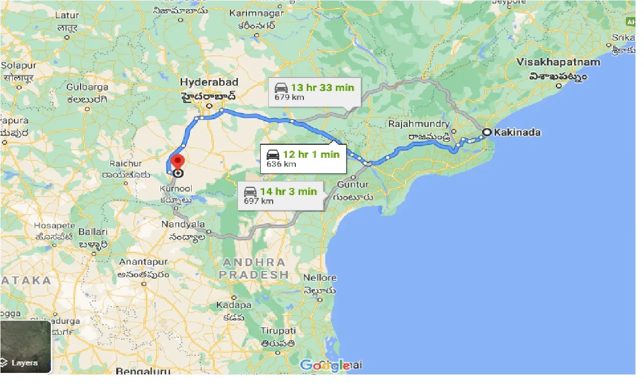 kakinada-to-wanaparthy-one-way