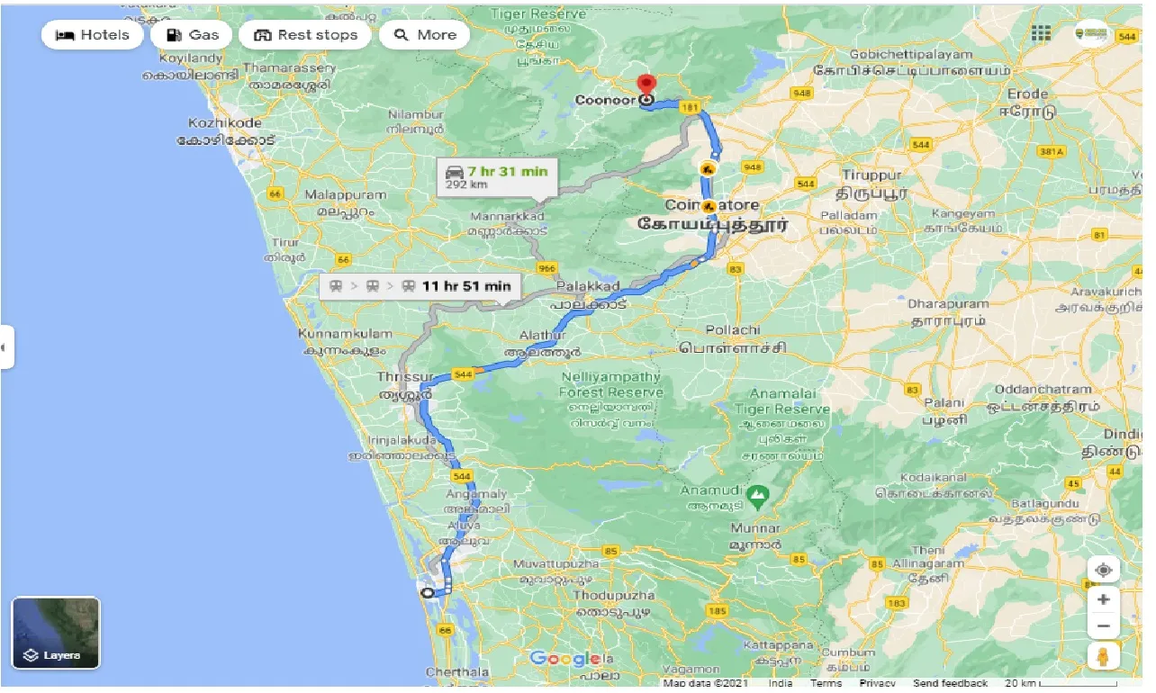 kochi-to-coonoor-one-way