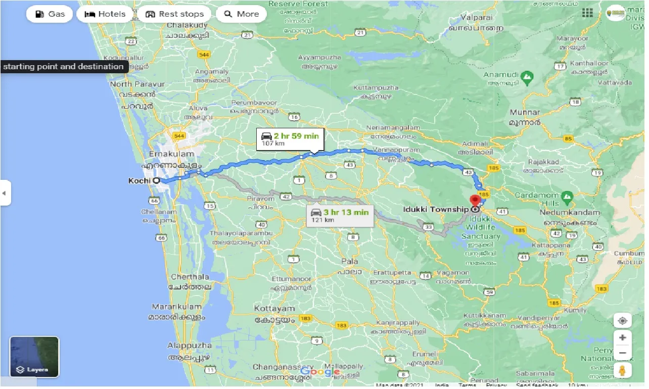 kochi-to-idukki-one-way