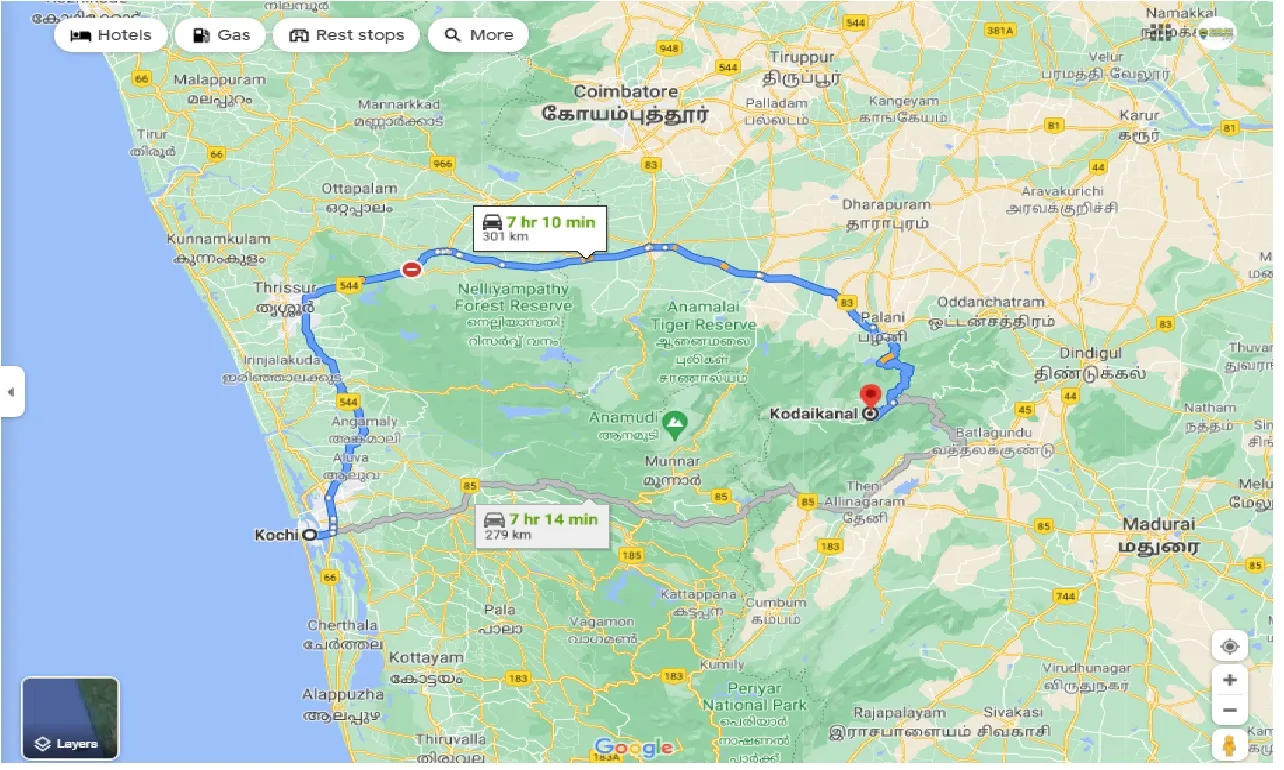 kochi-to-kodaikanal-round-trip