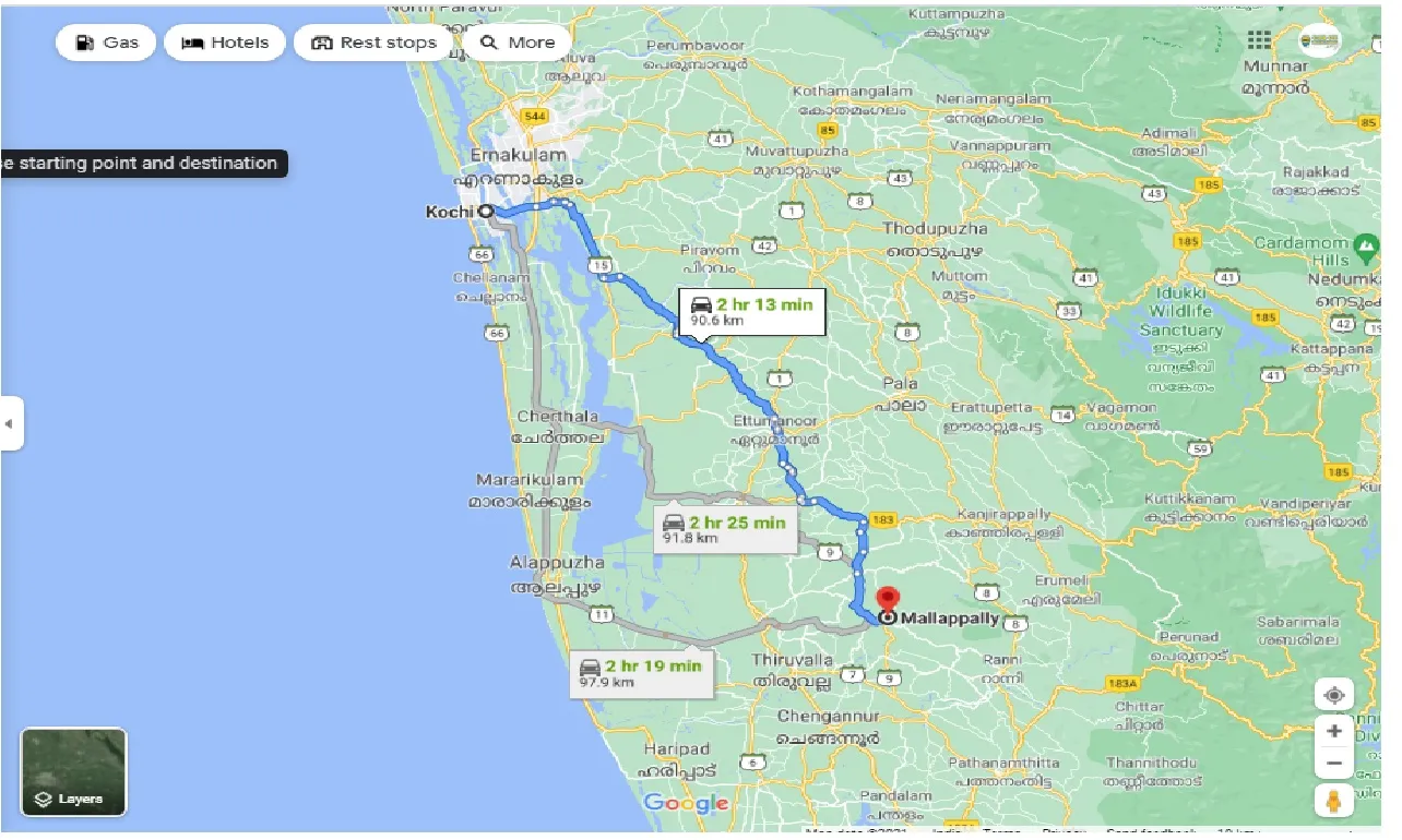 kochi-to-mallappally-one-way