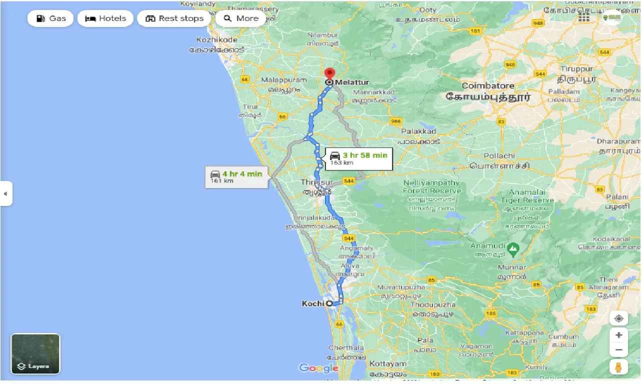 kochi-to-melattur-round-trip