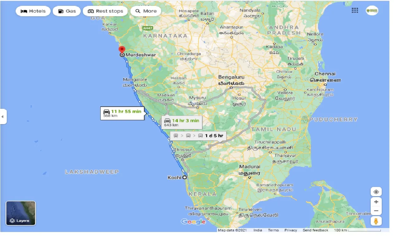 kochi-to-murudeshwar-one-way