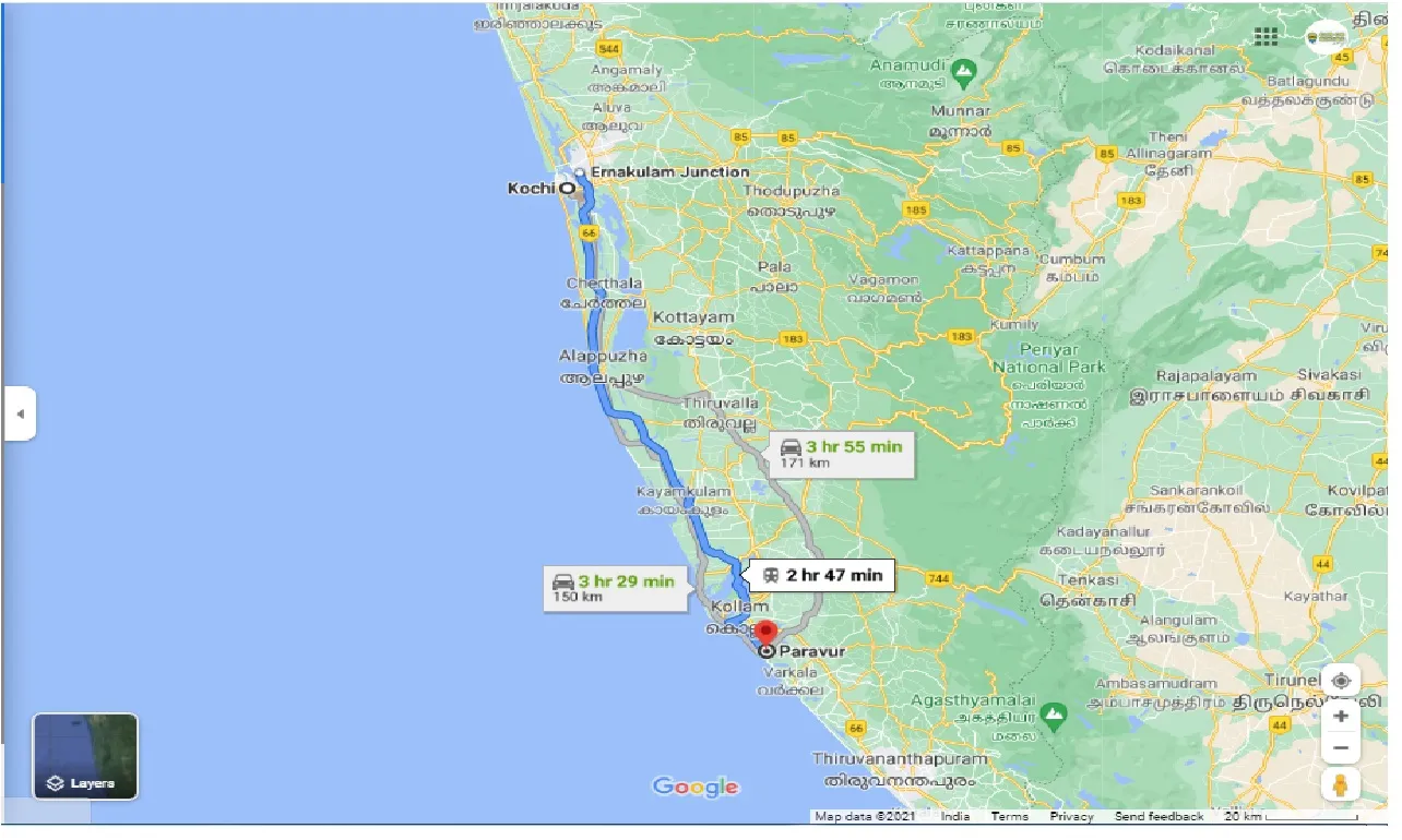 kochi-to-paravur-one-way