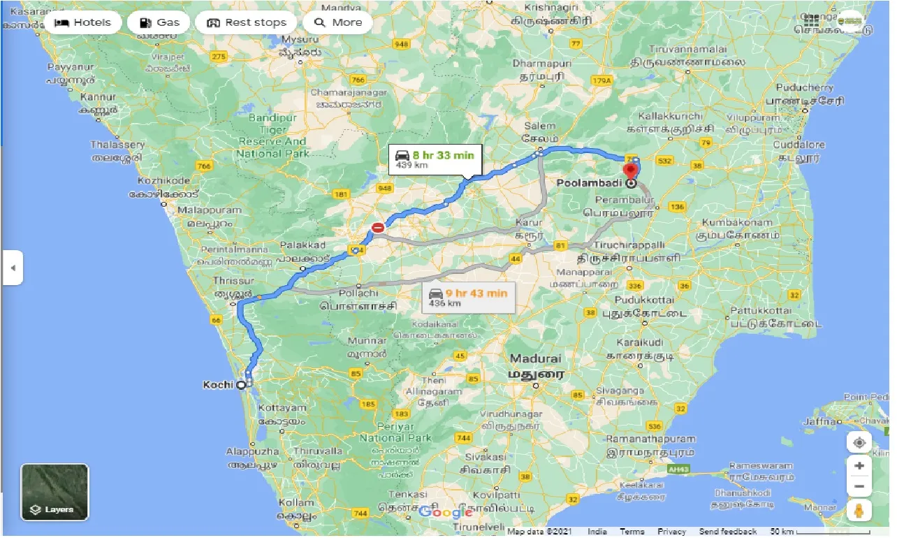 kochi-to-poolambadi-round-trip