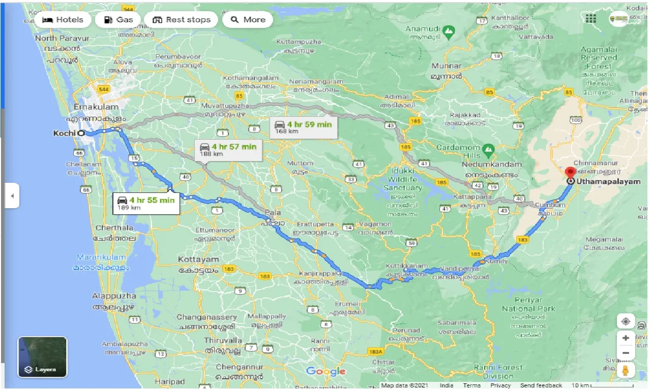 kochi-to-uthamapalayam-one-way