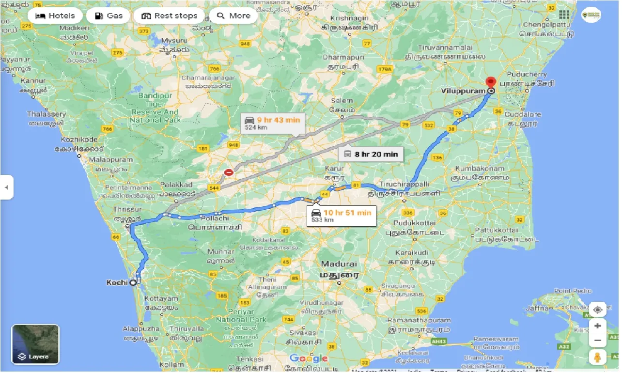 kochi-to-villupuram-one-way