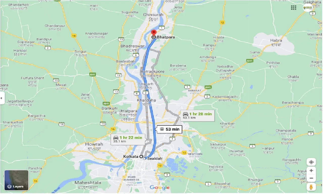 kolkata-to-bhatpara-round-trip