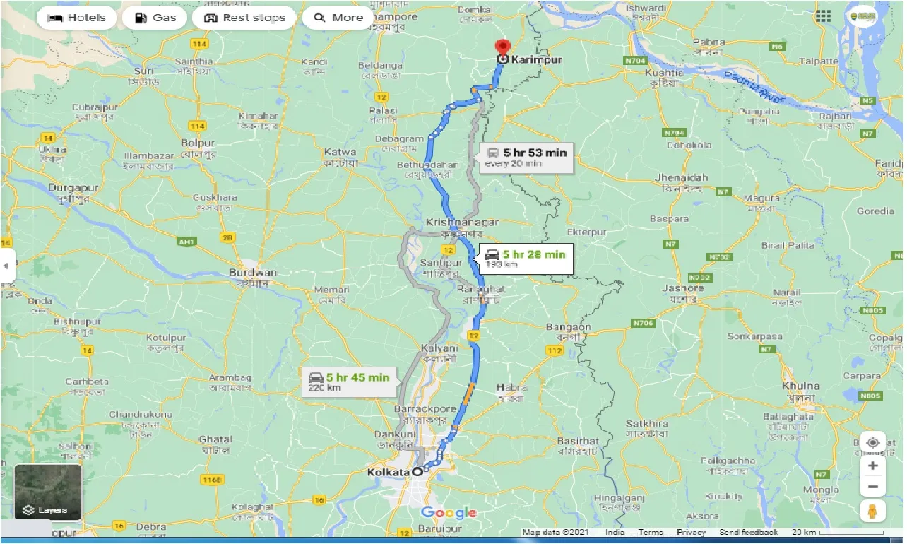 kolkata-to-karimpur-one-way