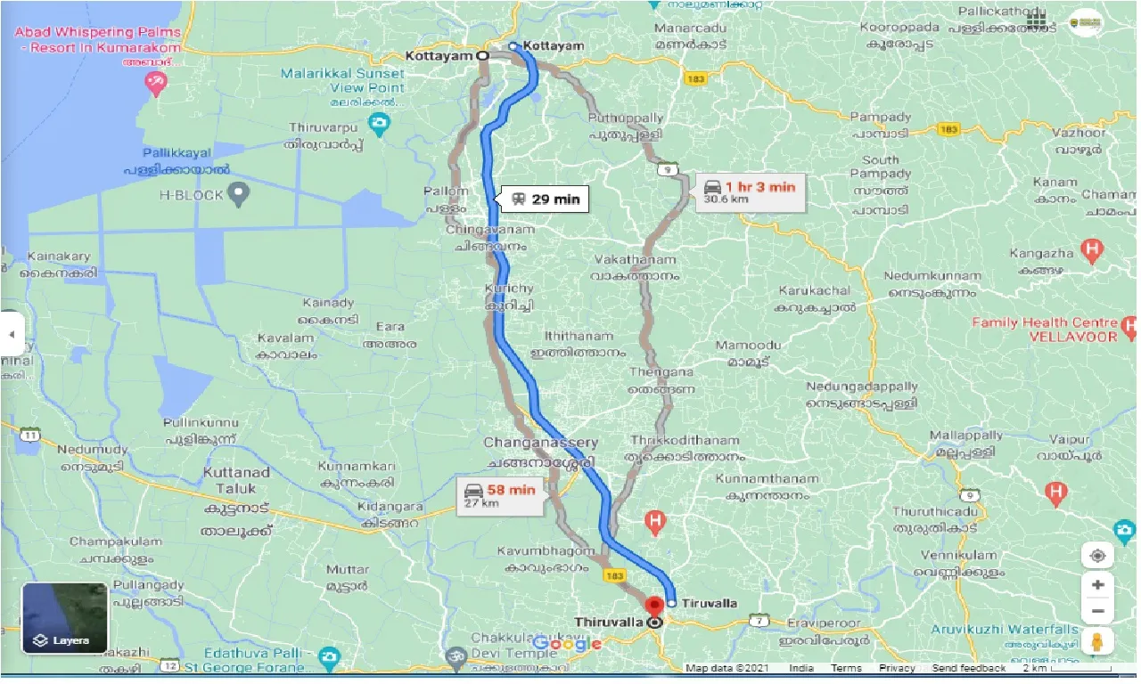 kottayam-to-thiruvalla-round-trip