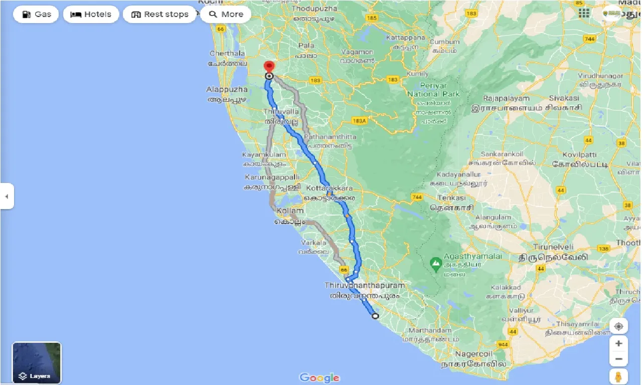 kovalam-to-kottayam-round-trip