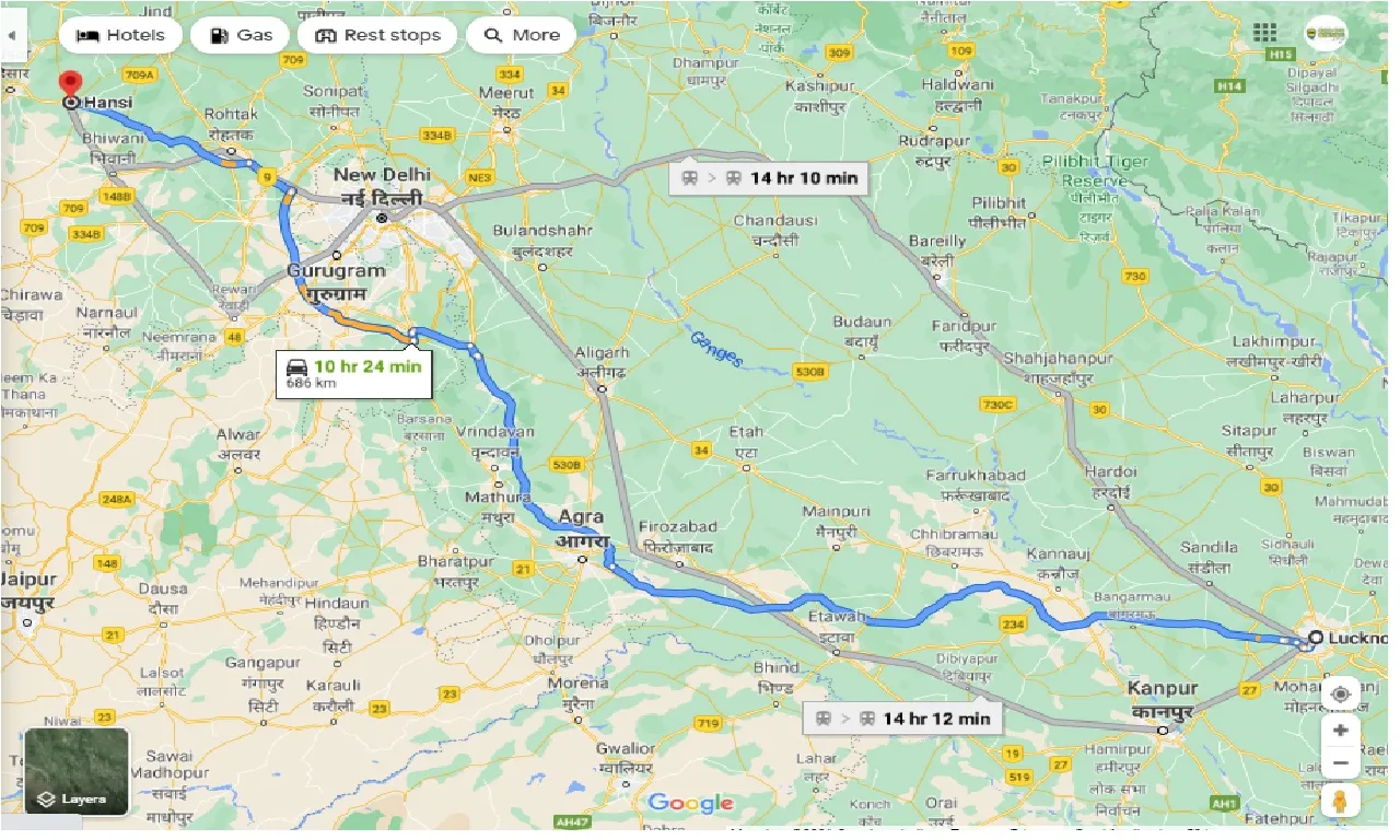 lucknow-to-hansi-one-way