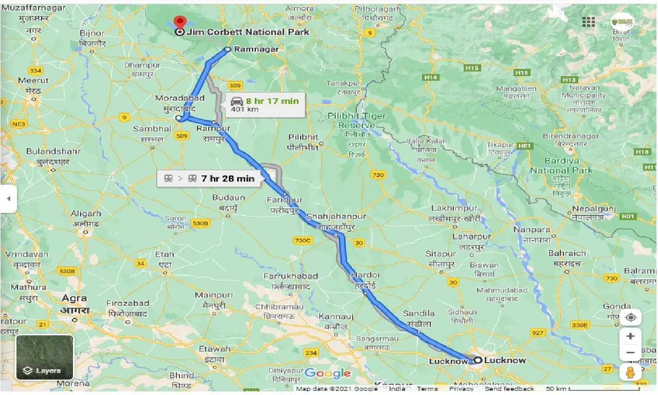 lucknow-to-jim-corbett-national-park-one-way