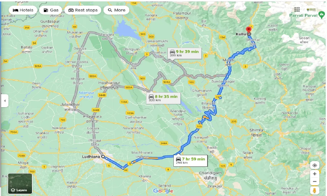 ludhiana-to-kullu-one-way