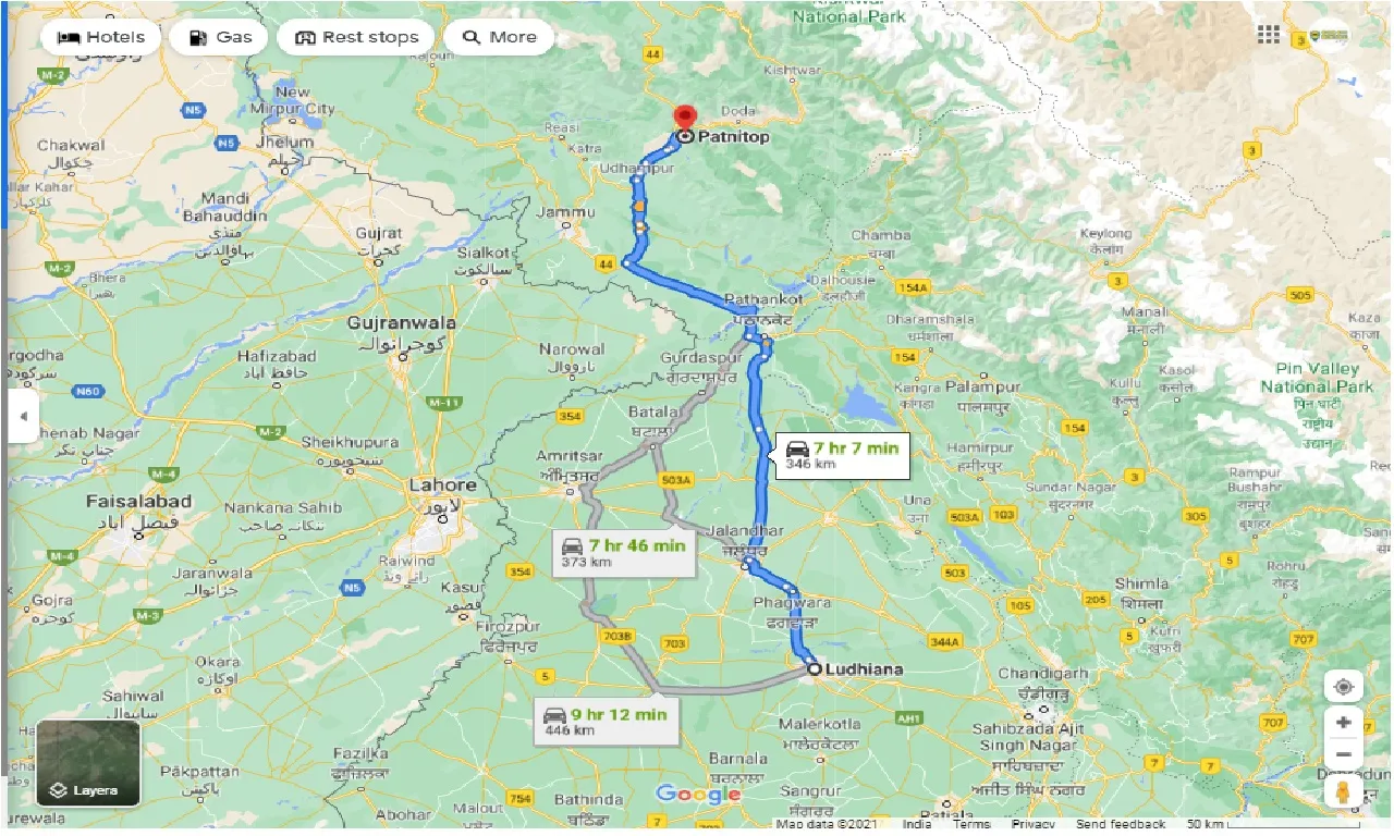 ludhiana-to-patnitop-one-way