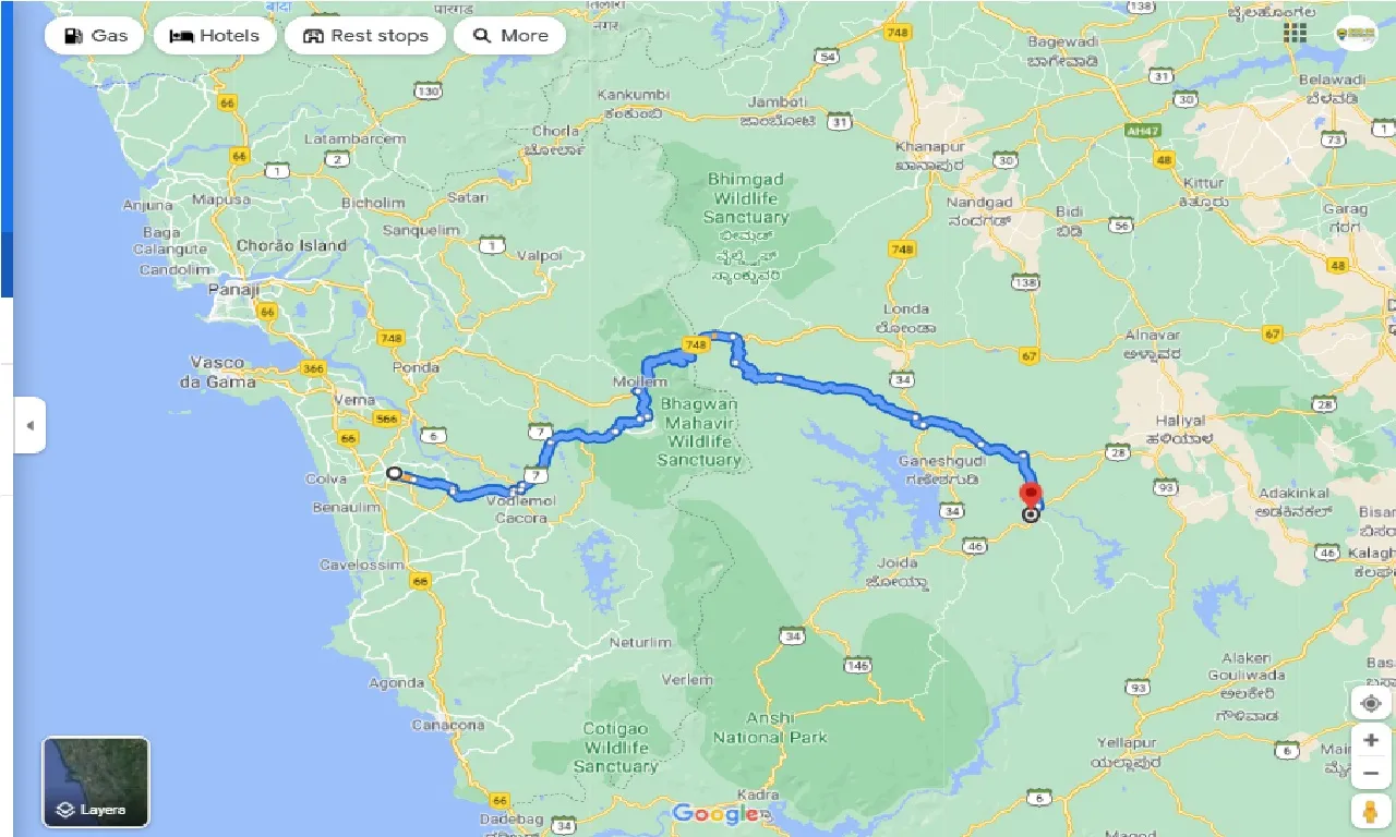 madgaon-to-dandeli-round-trip