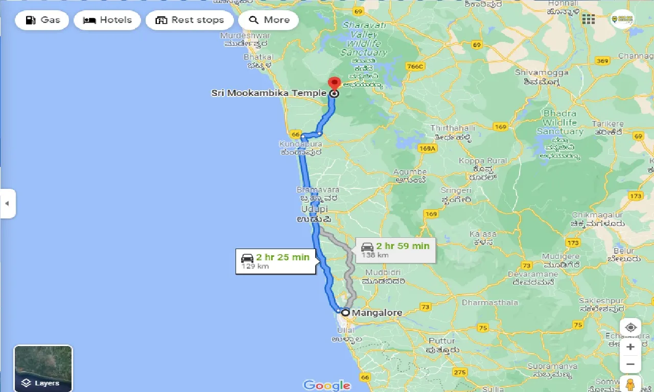 mangalore-to-mookambika-one-way