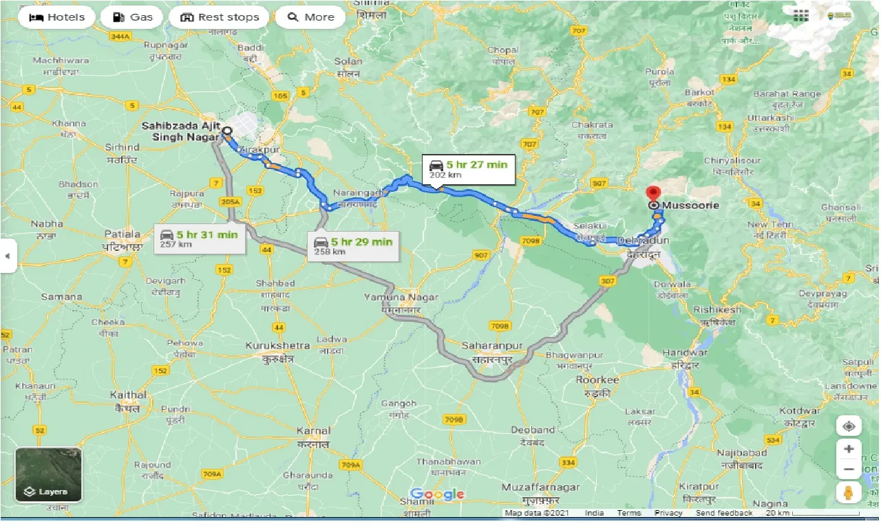 mohali-to-mussoorie-one-way