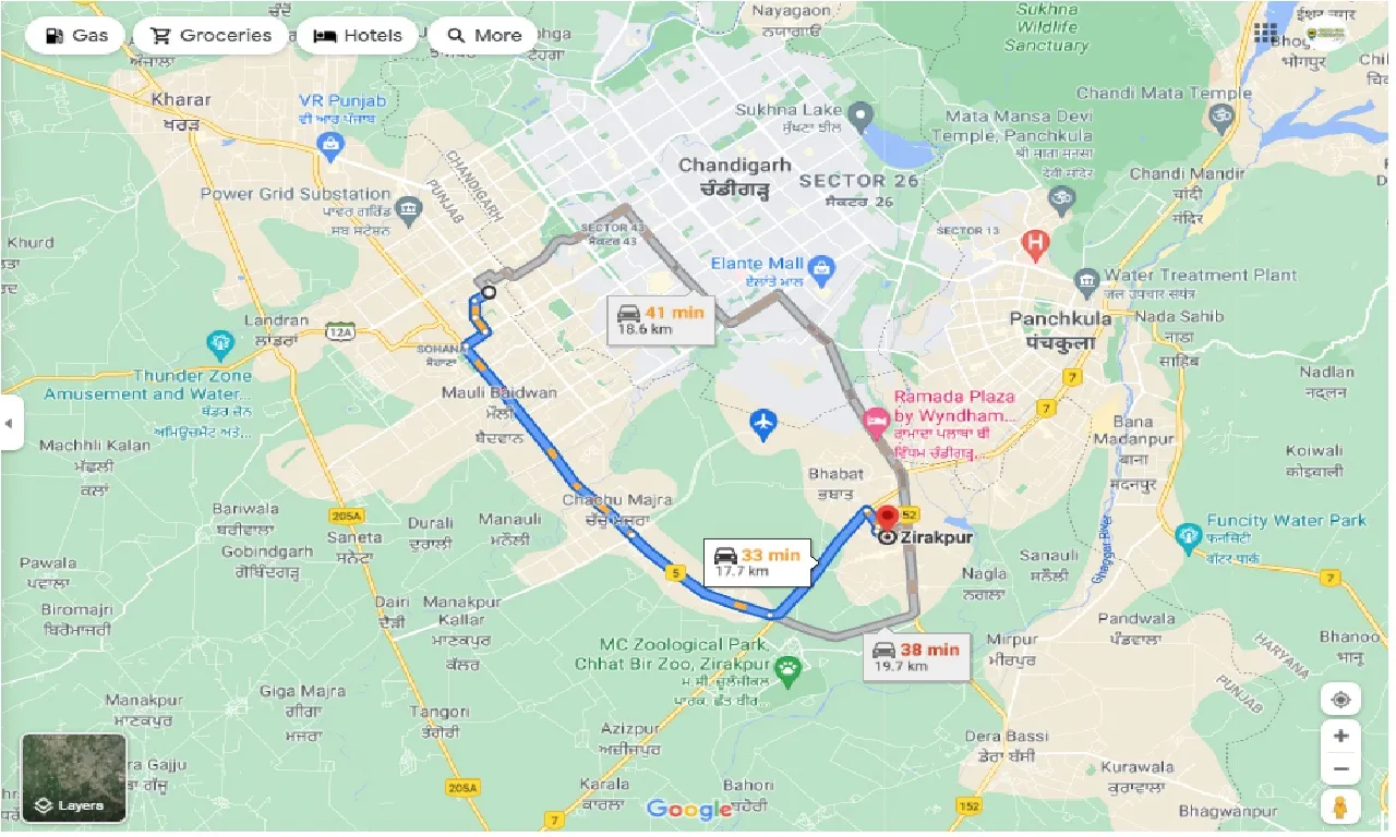 mohali-to-zirakpur-one-way