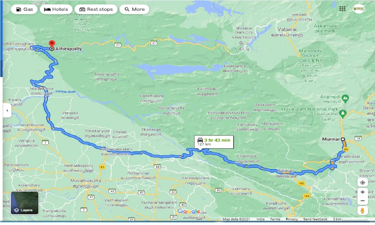 munnar-to-athirapally-round-trip