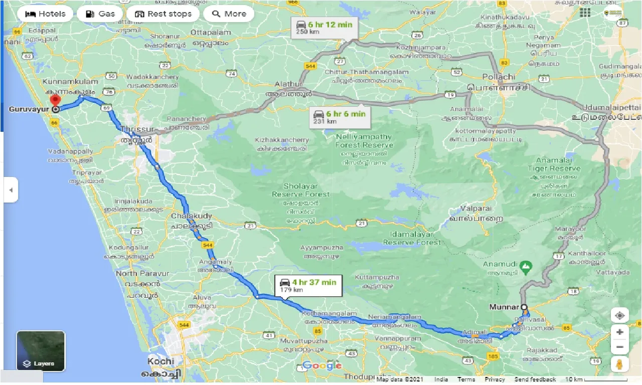 munnar-to-guruvayur-round-trip