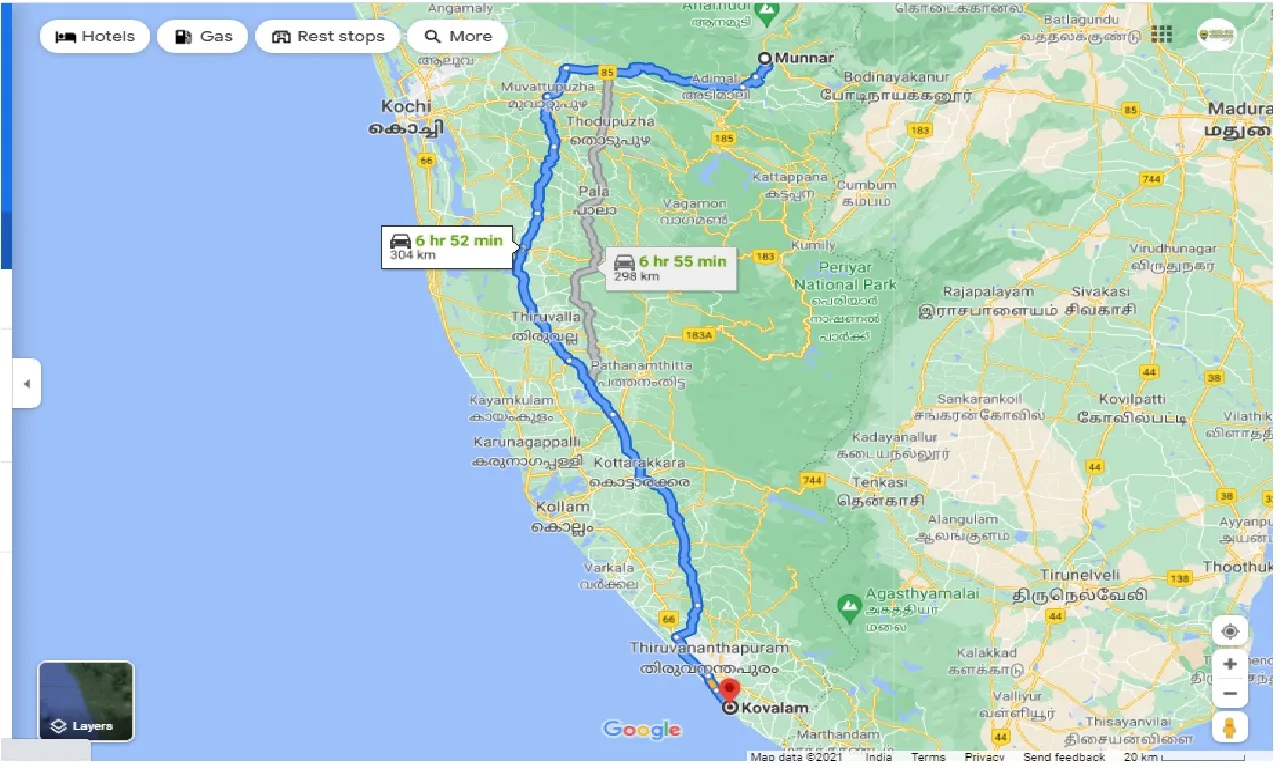 munnar-to-kovalam-one-way