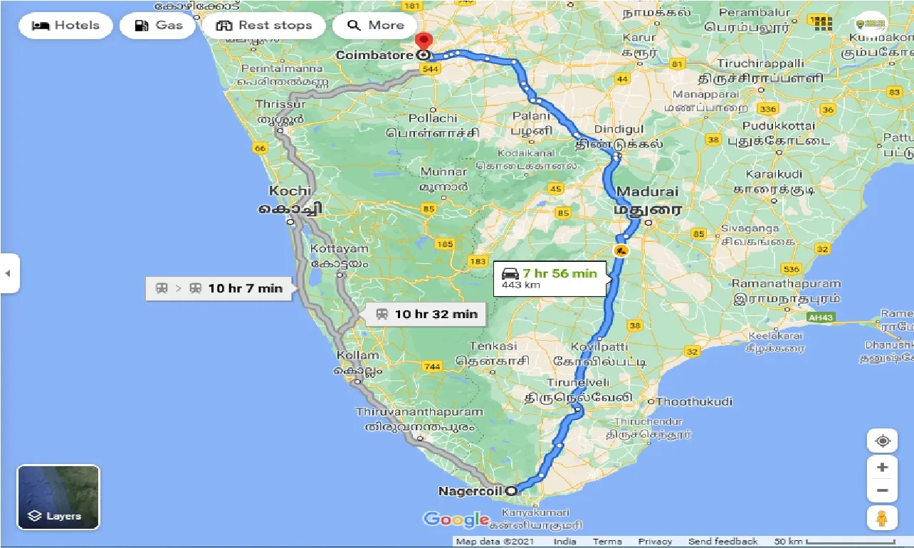 nagercoil-to-coimbatore-round-trip