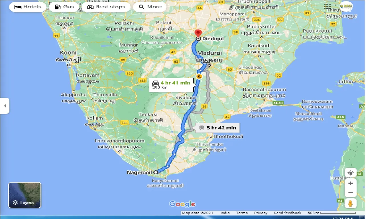 nagercoil-to-dindigul-one-way