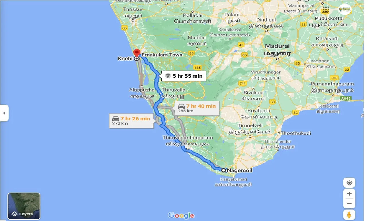 nagercoil-to-ernakulam-round-trip