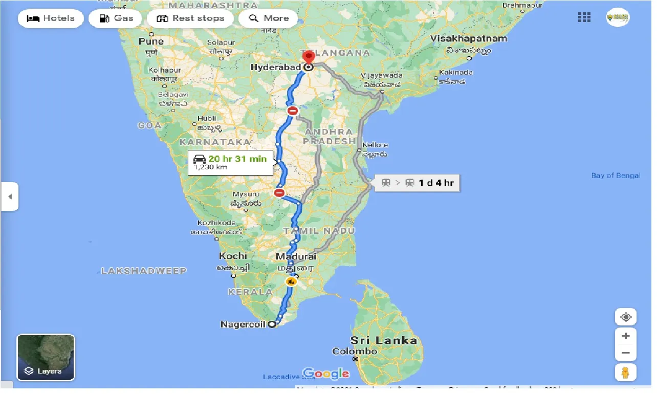 nagercoil-to-hyderabad-outstation