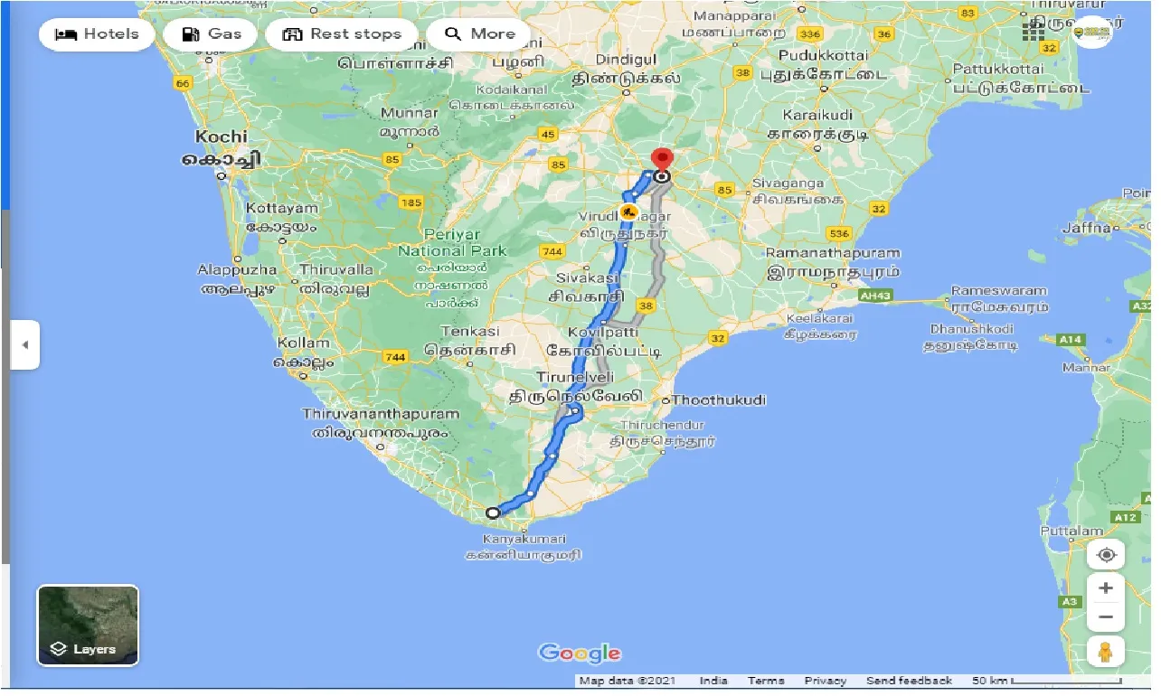 nagercoil-to-madurai-one-way