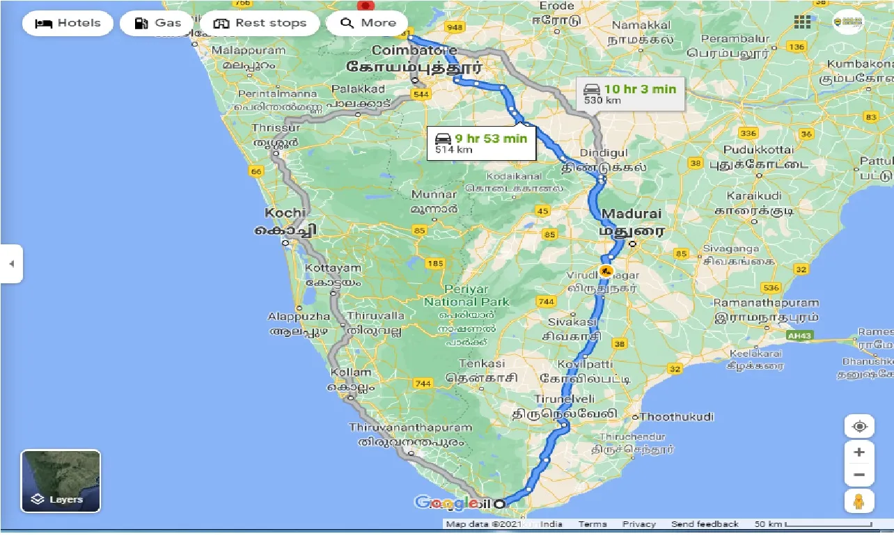 nagercoil-to-ooty-one-way