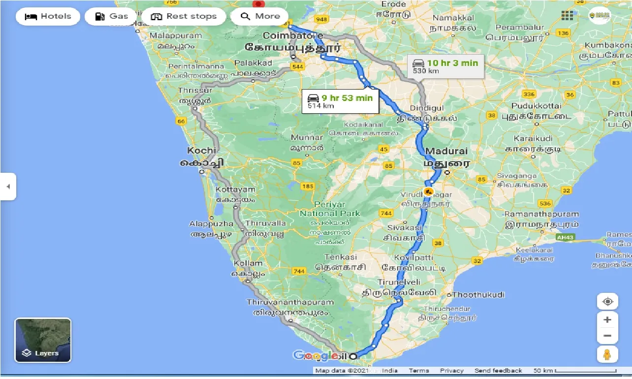 nagercoil-to-ooty-round-trip