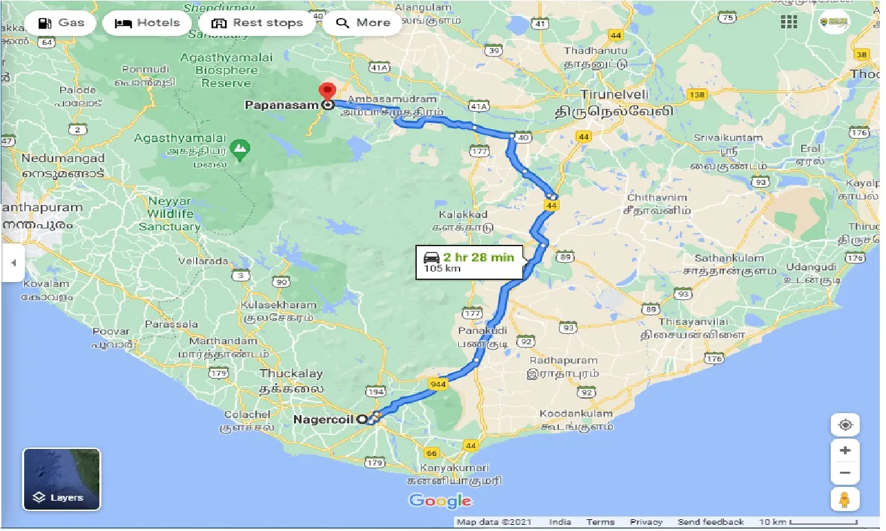 nagercoil-to-papanasam-one-way